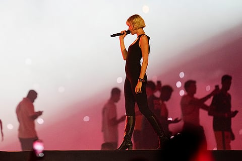 Angel performs during the 2024 Summer Olympics closing ceremony